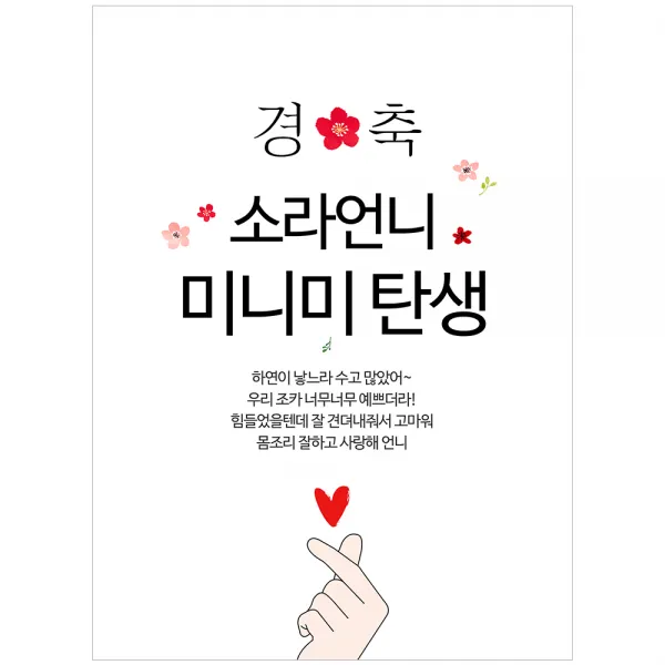 [이벤트버스] 미니미탄생 C184 출산축하현수막 득남득녀 산모선물