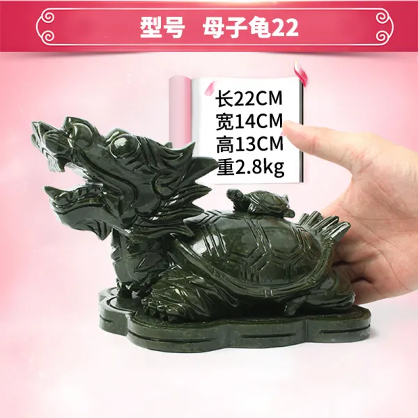 와이유 거북용 현우돌용거북 장식품 옥석거북 공예품돌조각 모자 용두 모자거북 22