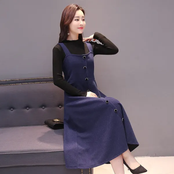겨울용 여성 모직 멜빵원피스 01 PTF01
