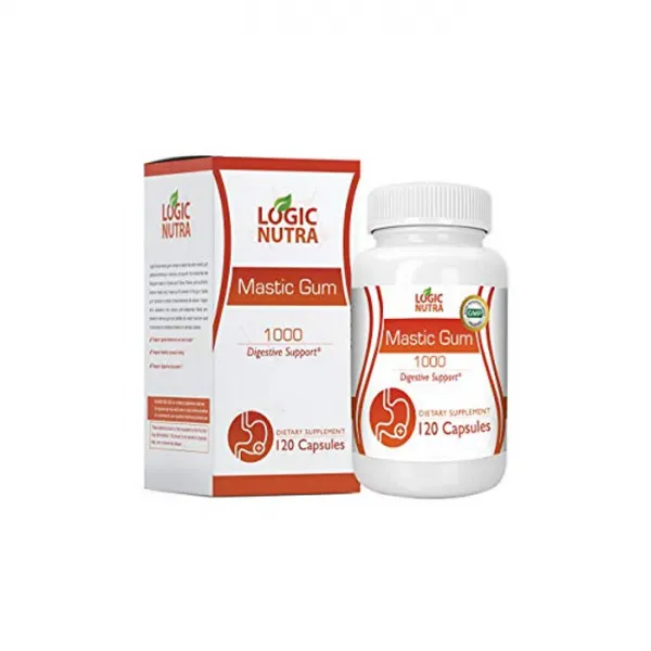 (세일&당일발송) 로직 뉴트라 매스틱 검 1000 다이제스티브 서포트 120 캡슐/ LogicNutra Mastic Gum 1000 mg 120 Vegetarian Capsules, 120정, 1Pack