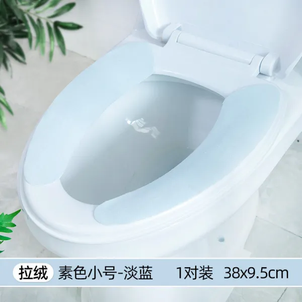 좌변기 땅바닥에 변기 스티커 밑받침 방수 틈을 붙여 앉다 변기 가장자리 밀봉기 구석에 기모 변기 패드 기모 변변기 패드 패드 패드 쿠션 - 담색 (1쌍장), 상세페이지 참조
