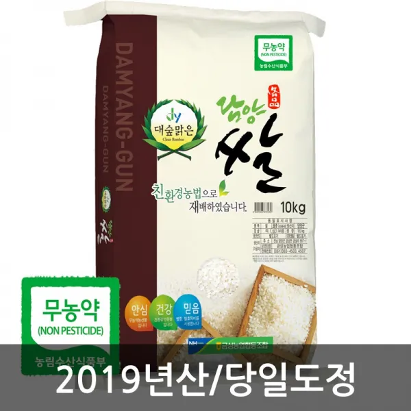 금성농협 2019년 햅쌀 담양 대숲맑은 무농약쌀, 1개, 10kg