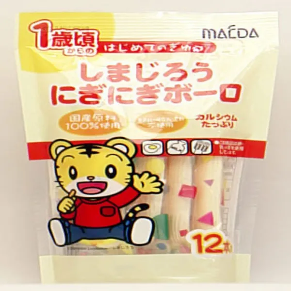 にぎにぎボーロ 12本入×12袋 大阪前田製菓 しまじろうにぎにぎボーロ 12本入×12袋 니기 니기 수배 12 개입 × 12 봉지 오사카 마에다 제과 시마 지로 니기 니기 수배 12 개, 1