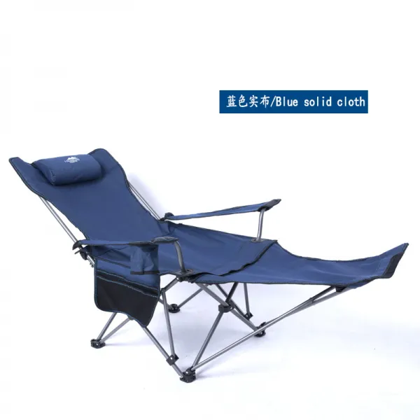 야외 접이식 데크 의자 이중 목적 점심 휴식 침대 홈 야외 캠핑 비치 의자 등 낚시, 착탈식 발이있는 프리미어 블루 옥스포드 천개, 착탈식 발이있는 프리미어 블루 옥스포드 천