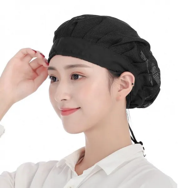 주방 모자 밥함 요리를끓이다 유연 밥을 짓다 음식 요리사 작업 아들을 낳다 떨어뜨리다 헤어 티끌 여성 4664038360, 버클 메쉬캡 블랙