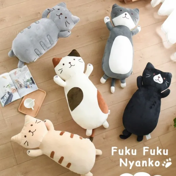 안아달라고 조르는 귀여운 무표정 고양이 쿠션, D:얼룩고양이(50cm가능)