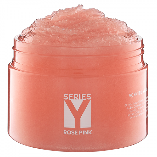 시리즈와이 씬티드 사우나 스팀 솔트 바디 스크럽 로즈 핑크 450g, 1개