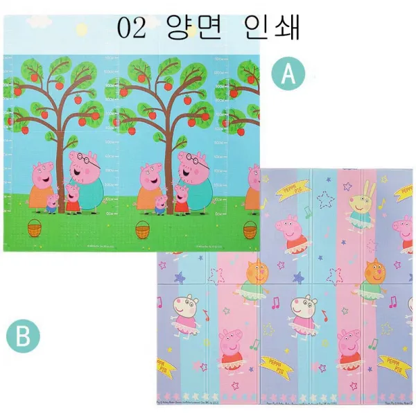 뉴타임즈7 유아놀이방매트 파베드받침은 두텁게하고 유아기 거실 파트는 접을 수 있어 아이들 접을 때 아이 냄새가 나지 않게 할 수 있다 XT13 A10, 02 양면 인쇄