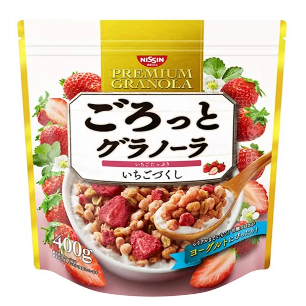 日清シスコ ごろっとグラノーラ いちごづくし 400g×6袋 닛신 시스코 땅볼라며 놀라 딸기 만끽 400g × 6 봉지, 1