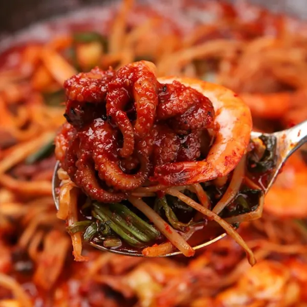 해맘푸드 해맘 쭈꾸미 캠핑 반찬 볶음 야식 불맛 숯불향 해담 즉석식품 떡볶이 닭발, 500g, 보통맛