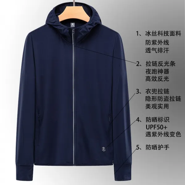 Jul.24 4번 Upf50+여름 아이스 선레이서 남야상 경량 자외선 차단 여야상자외선을 의복 방지하다.z 4xl 네 이 비 남 업그레이드 버 전 