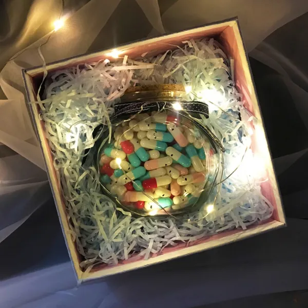 캡슐편지 커플선물세트 악얄편지 선물편지, [이모티콘 334 개 + 조명] 중병 포장