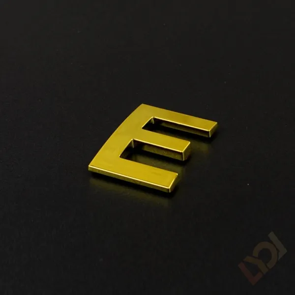 리올 금색 이니셜문자 스티커 E 