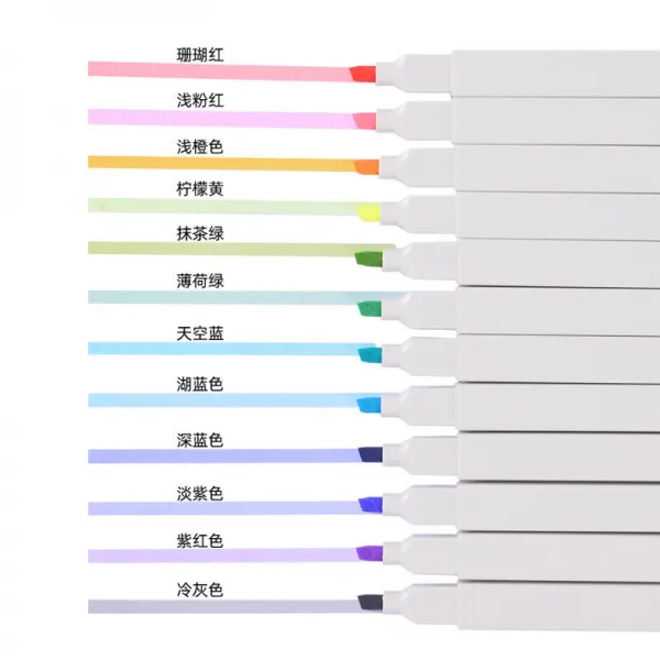 에스제이 컴퍼니(SJ Co.) 형광펜세트 사 회물 눈짓을 함 모란디 칼라 보관파일 표기 속건 말랑말상, 말랑말상 6개 포장 （컬러 남기기 말
