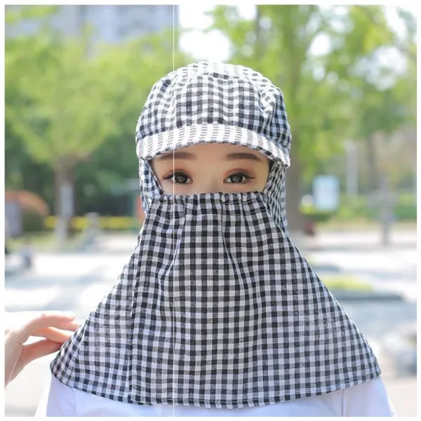 도매광 얼굴가리는 모자 여성 여름 면린넨 썬바이져 얼굴가리기 목보호대 자외선차단 선캡 승차 일을 함 차를 따다
