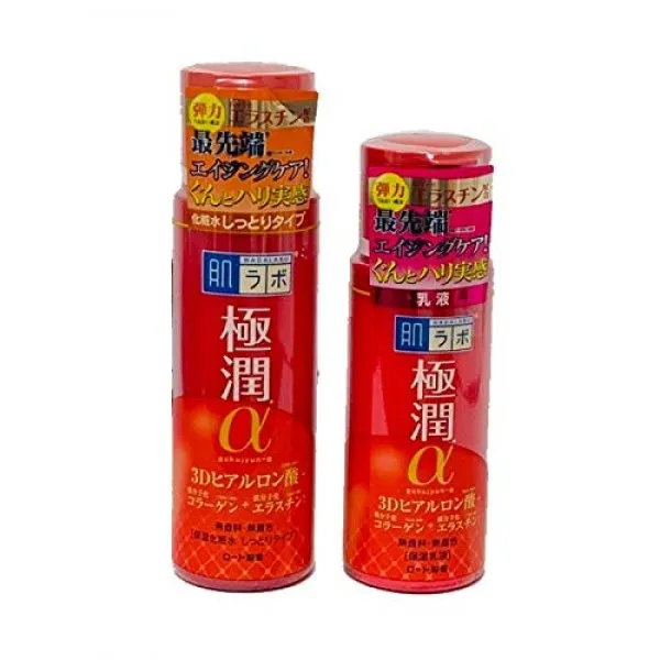 Hadalabo 하달 라보 고쿠 yun 알파 로션 (5.7 Fl Oz / 170ml) & Milk (4.7 Fl Oz / 140ml) 세트, 단일상품