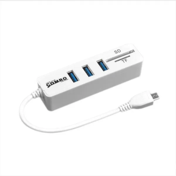 detectorcatty USB 허브 콤보 3 포트 고속 USB 2.0 허브 스플리터 멀티 USB 콤보 2 in 1 sdt 카드 판독기(, 상세 설명 참조0
