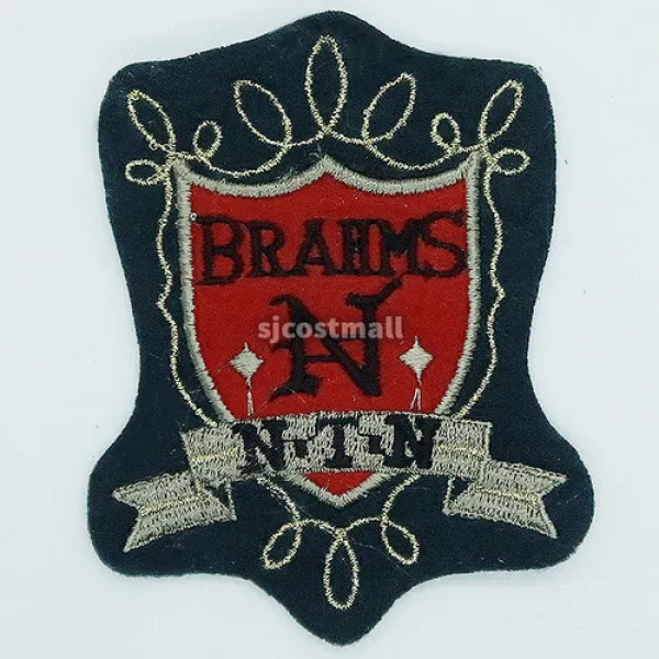블랙 브람스 BRAHMS N NTN 클래식 금사 와펜 자수 패치