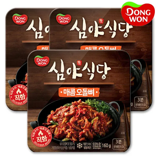 동원 심야식당 매콤 오돌뼈 160g 3개, 단품