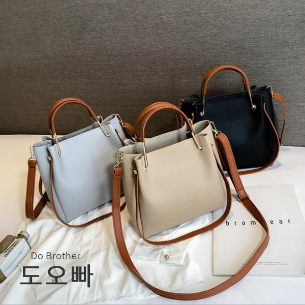도오빠 심플 여성 버킷백 숄더백 토트백 크로스백 데일리 패션 핸드백 여자가방 20대 30대 명품스타일