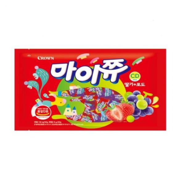 크라운 마이쥬 대용량 혼합 젤리 딸기/ 포도 마이쭈 (대략230개), 952g