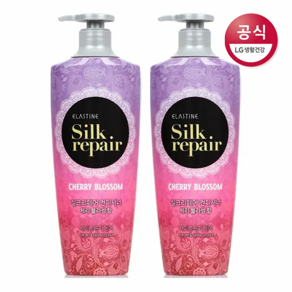 [신세계TV쇼핑]LG생활건강 엘라스틴 실크리페어 컨디셔너 체리블라썸 550ml x2개, 2, 엘라스틴 컨디셔너 체리블라썸 550ml