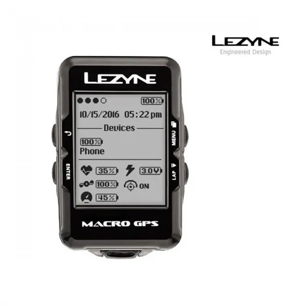 리자인 LEZYNE GPS 자전거용 GPS 속도계 MACRO GPS, 상품선택/블랙
