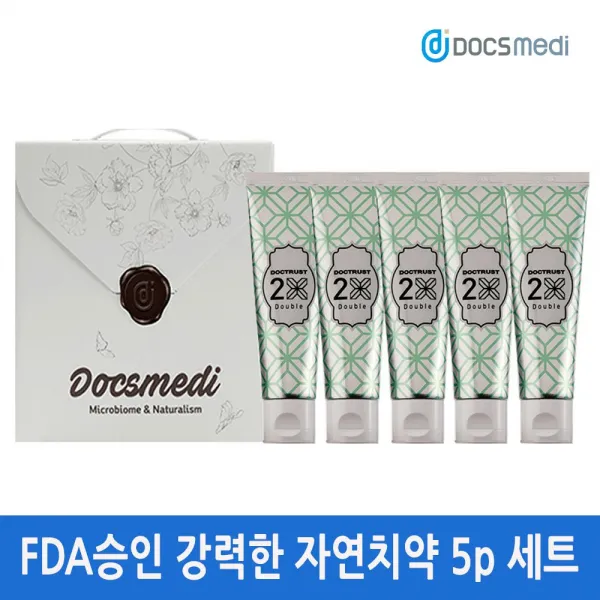 양치 잇몸치약 자연성분 고급치약 더블엑스 5개세트 치약 입냄새제거 생약치약, 1_Tn