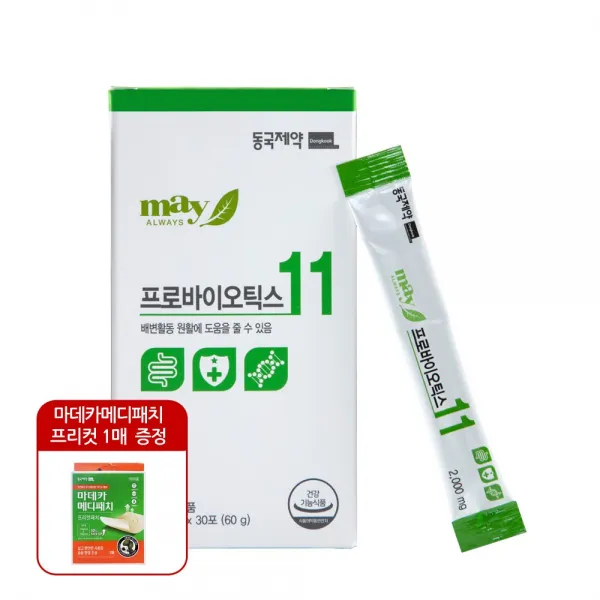 동국제약 현대인의 필수품 건강기능 식품 모음전+사은품 마데카패치 프리컷 1매, 1box, 유산균 프로바이오틱스11 30포