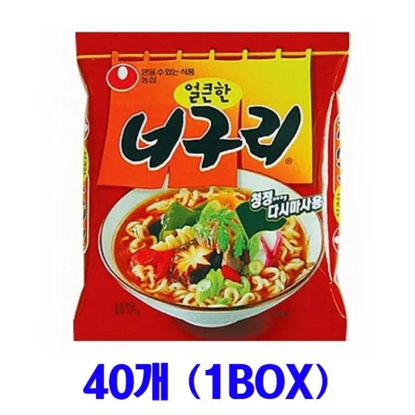 농심 얼큰한 너구리40개입(1BOX) 무료배송, 1box