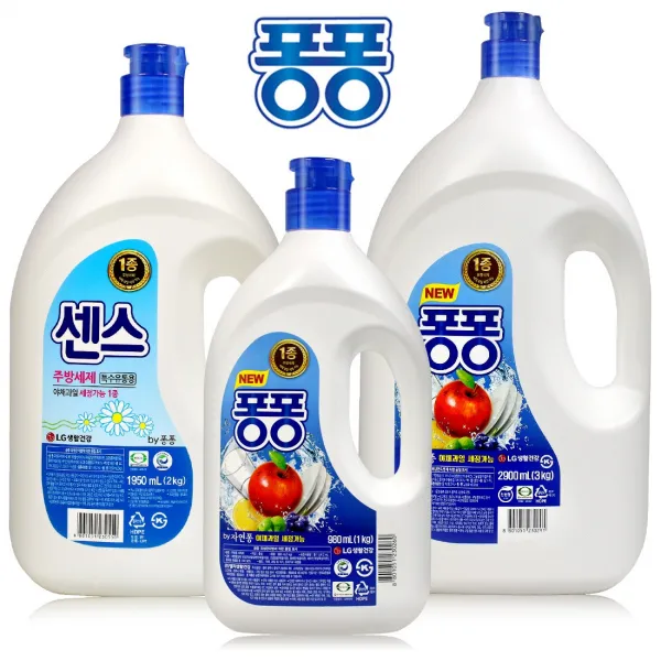 퐁퐁 Lg 주방세제 2kg X6개 1kg 3kg 센스 항균트리오 08 애경 항균트리오 1kg X 12개