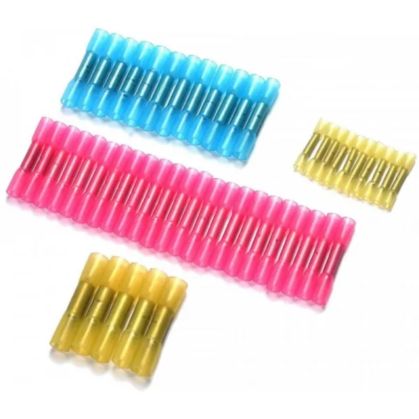 ©난치 게인 Thermor 50 Pcs 방수 크림프 커넥터 키트 이솔라© ©lectric © 세르티르 튜브 버트 스플리