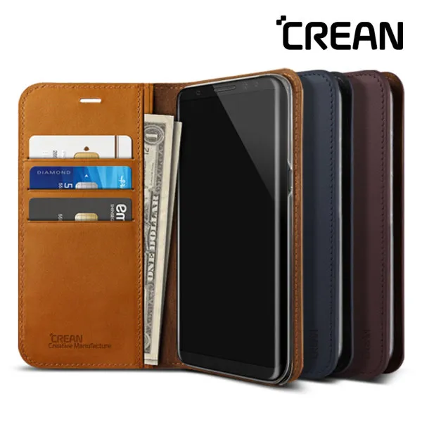  크레앙 천연 소가죽 아이폰11 프로 다이어리 케이스 색상:브라운{8806177911680}