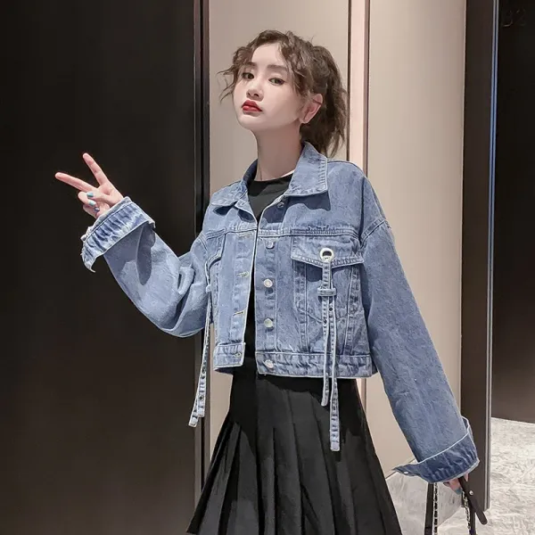 봄 여성 캐주얼 데님 숏자켓 레트로 청자켓 20