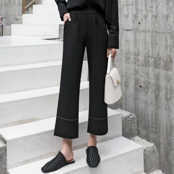 빅피플 Sa522 여성 통바지 와이드팬츠 9부 슬랙스 치마바지