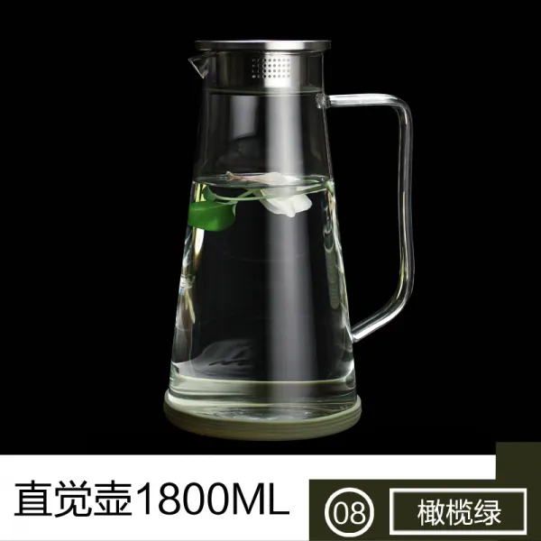 MENGJICHAJU 가정용 깨끗한 냉장고 유리물병 34127930, 08타입 직단지 18올라 올리브그린