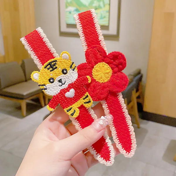 역할놀이머리띠 귀여운 호랑이 년 애니메이션 숏 동물 매직 스티커 새해 여자 앞머리 쇄발 헤어액세서리 4742985565