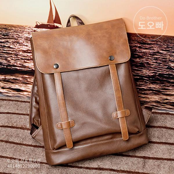 도오빠 가죽 남성 백팩 베낭 가방 스퀘어백 남자백팩 학생 직장인 정장 댄디 20대 30대 40대 사계절 빅백 캐쥬얼 데일리 패션