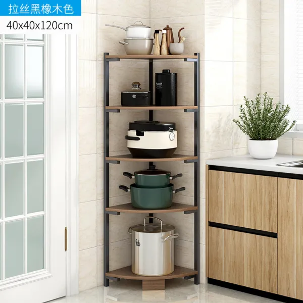 달빈 착지 양식 카우치 수납정리대 멀티 놓다 냄비받침대 가정용 형 코너 삼각, 40X40X120CM 트리밍 블랙 오 수납 다원화