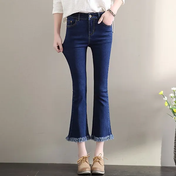 머머다 머머다 여성 봄 스판 부츠컷 청바지 데님팬츠 빅사이즈07 Lyj07 546618288205