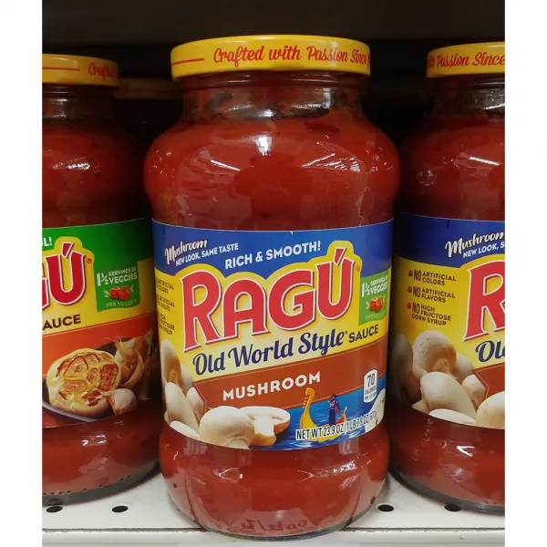 Ragu 라구 버섯 파스타 소스 x4팩 Old World Style Sauce Mushroom Pasta Sauce(677g), 1개, 0g
