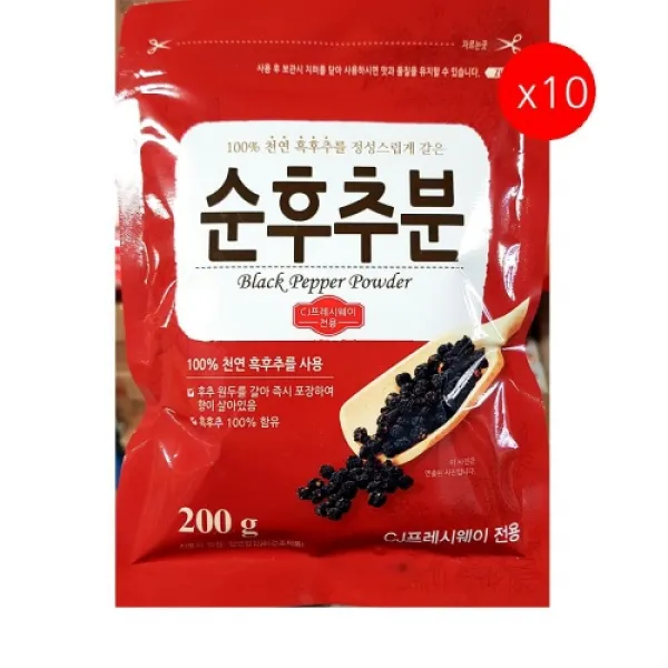  더착한푸드 순후추분 티알아이 200g 10개 식자재마트 대용량 업소용 순후추 후추가루 후추분 가루