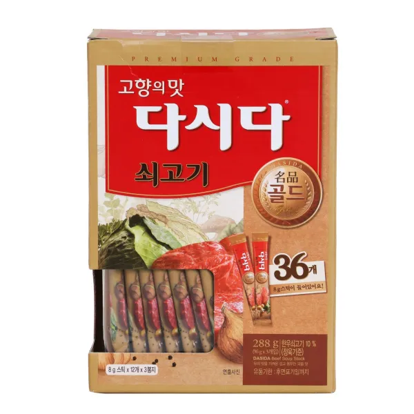 CJ제일제당 다시다 명품 골드 쇠고기, 8g, 72개입