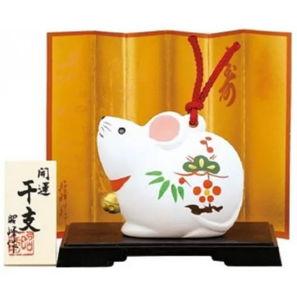 야마키이카이 (Yamakiikai) 인형 흰색 폭 5.7 × 높이 5cm 【招福 간지 재수 조상 / 2020 아이] 행운 송죽, 단일상품