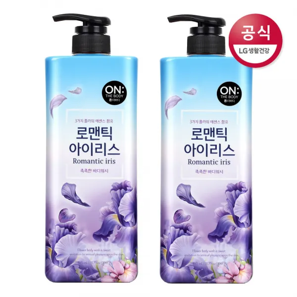 [신세계TV쇼핑]온더바디 플라워 로맨틱 아이리스 바디워시 900g x2개, 900gx2, 1