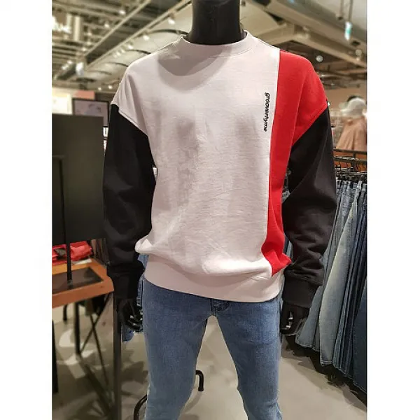 겟유즈드 Ak수원점 겟유즈드 유니세로블럭 맨투맨 Akns Ctm107m