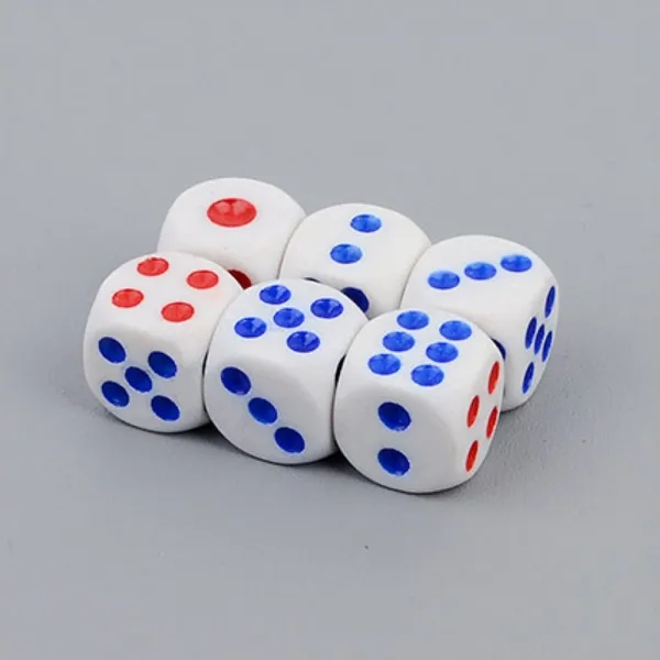 6p 주사위 보드게임 숫자 다면체 투명 부르마블 단일상품