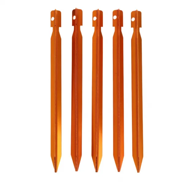ZLD 5 조각 옥외 야영 낚시 차일 18cm 알루미늄 텐트 지팡이는 파랗다, 주황색