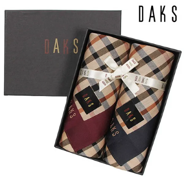 [AK PLAZA] [닥스] 기본체크 2매세트 손수건 (D) 2번