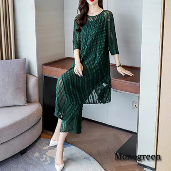 모노그린 블리스 물결 라운드 언발런스 팬츠 투피스 세트 Smr5614